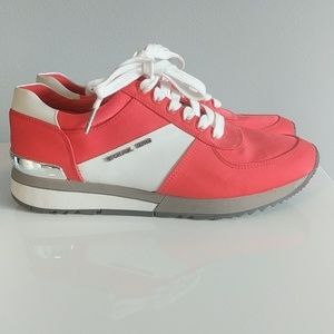 Michael Kors red allie nylon sneakers